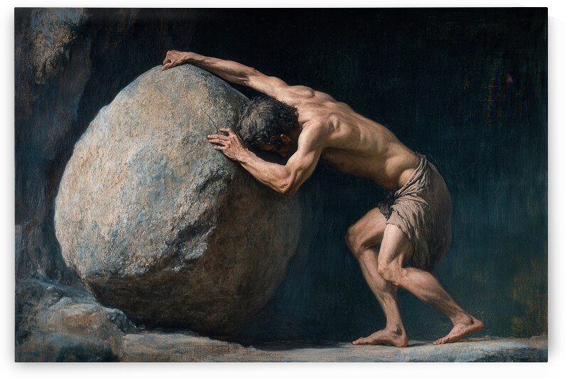 The Struggle of Sisyphus - Eternal Endurance by Matthias Hauser