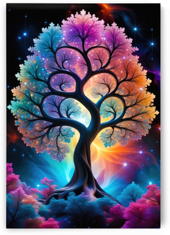 Colorful Fractal Tree 06 by Matthias Hauser
