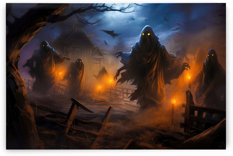 Scary Halloween Ghosts at Night by Matthias Hauser
