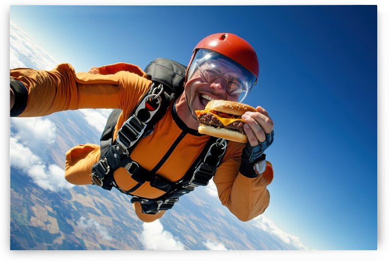 Skydiving Burger Feast by Matthias Hauser