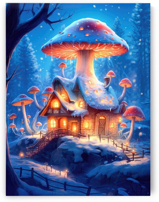 Cozy Mushroom House in Winter 02 by Matthias Hauser