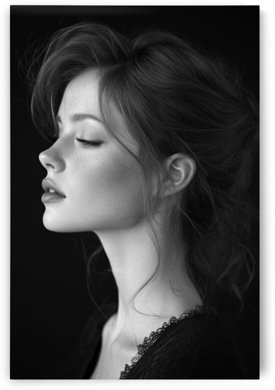 Elegant Woman Portrait Black and White by Matthias Hauser