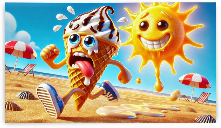 Ice Cream Summer Sun Meltdown by Matthias Hauser