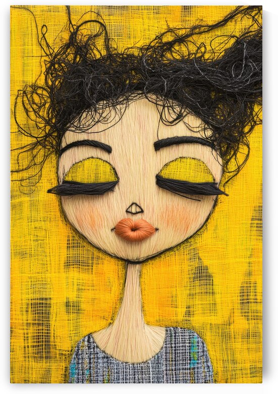 Yarn Woman Dreaming in Yellow by Matthias Hauser