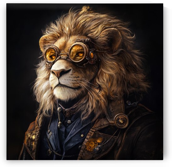 Steampunk Lion Commander by Matthias Hauser