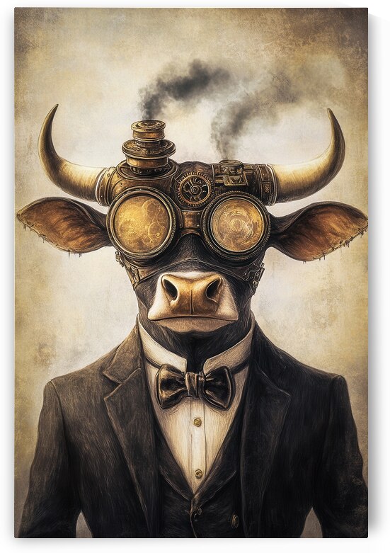 Steampunk Bull Visionary by Matthias Hauser