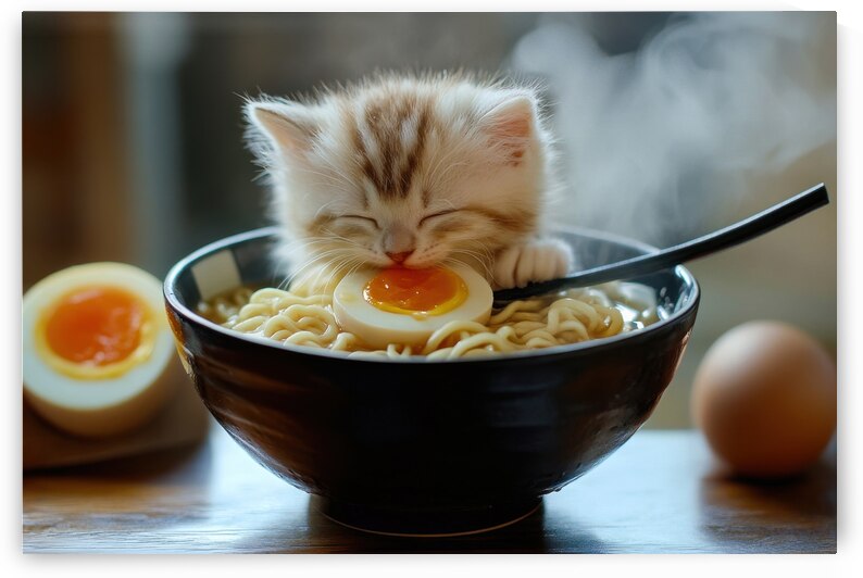 Ramen Dreams - Cute Kitten by Matthias Hauser