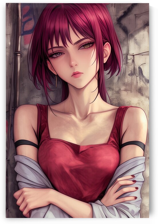 Anime Girl - Sharp Gaze by Matthias Hauser