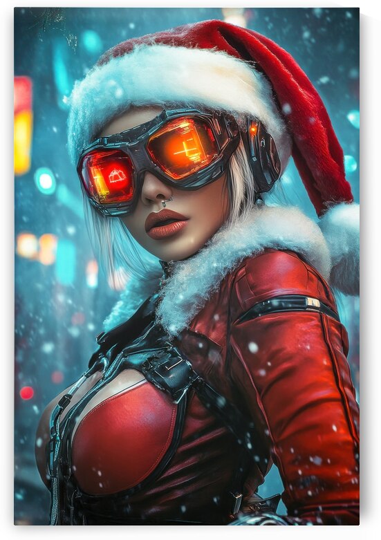 Cyberpunk Santa - Femme Fatale by Matthias Hauser
