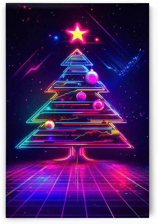 Neon Holiday - Futuristic Christmas Tree by Matthias Hauser