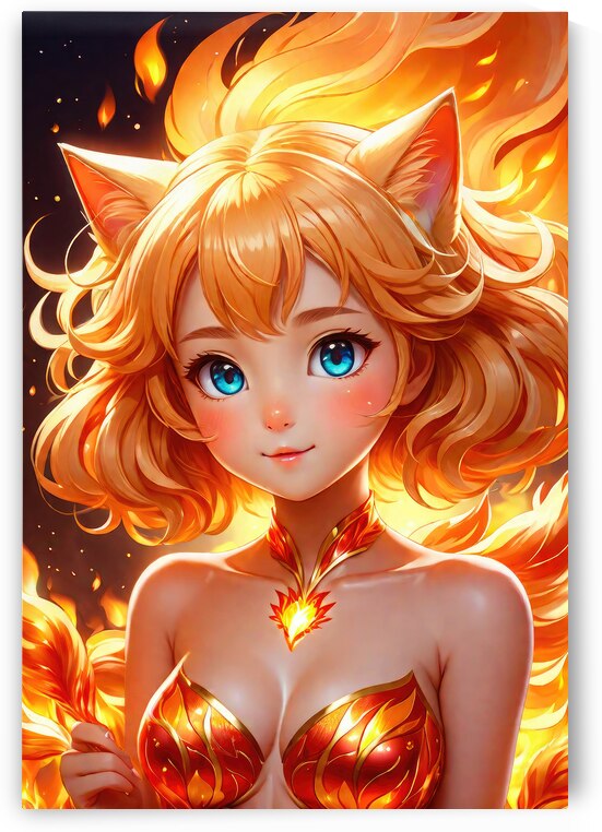 Cute Anime Woman 04 Fiery Fox by Matthias Hauser