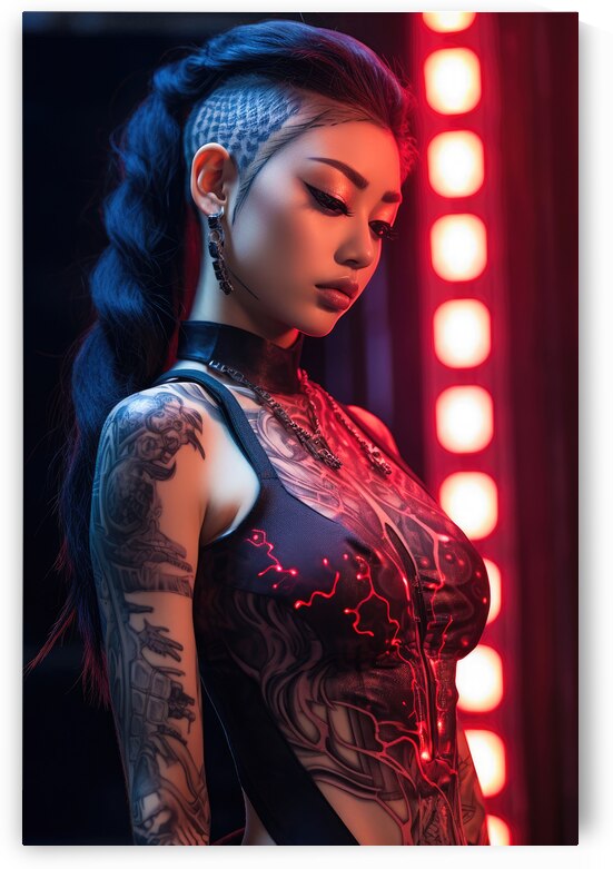 Asian Cyberpunk Woman 03 by Matthias Hauser