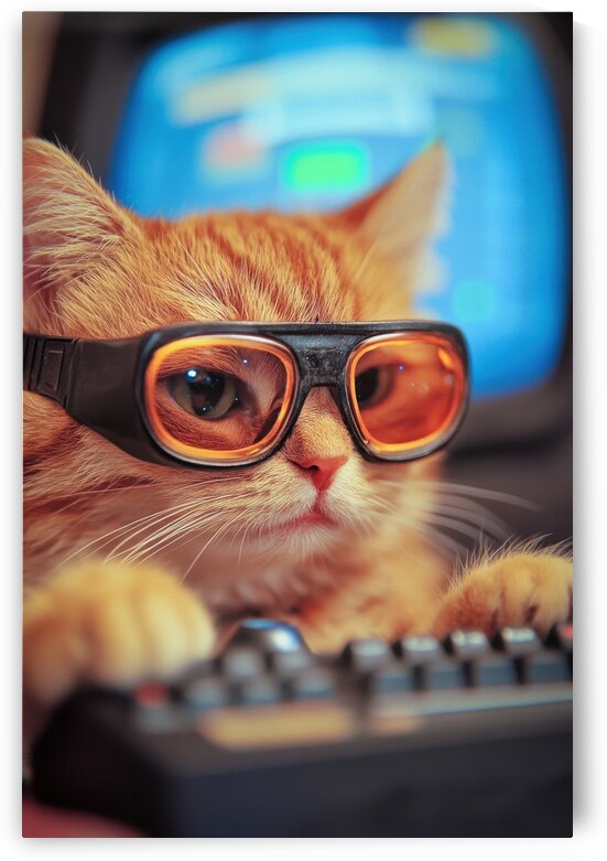 Retro Gamer Kitty - Feline Arcade Master by Matthias Hauser