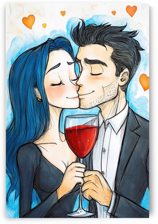Cute Love Couple - Romantic Toast by Matthias Hauser