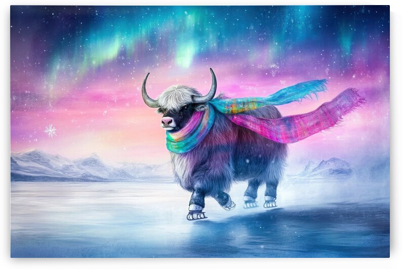 Skating Yak - Arctic Elegance by Matthias Hauser