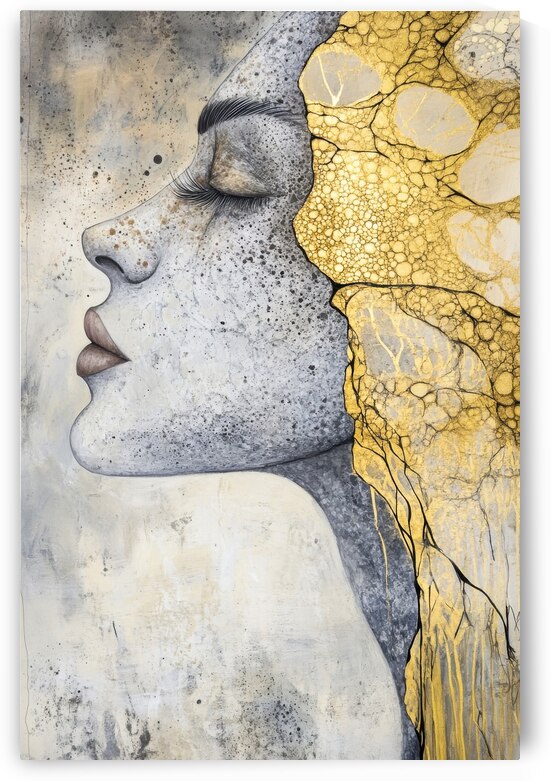 Woman Portrait Silver and Gold by Matthias Hauser