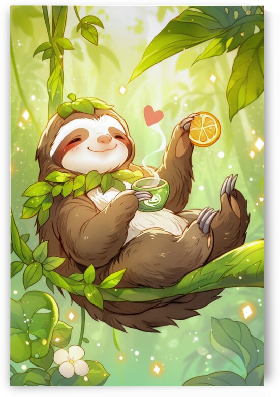 Tea Time with a Sloth by Matthias Hauser