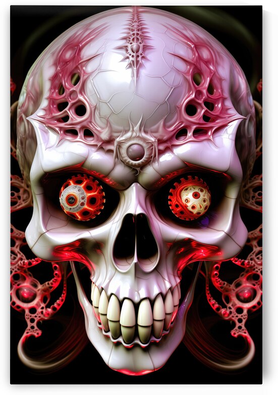 Spooky Fractal Skull 01 by Matthias Hauser