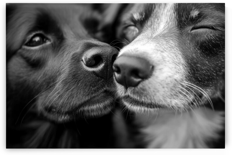 Dog Affection in Black and White by Matthias Hauser