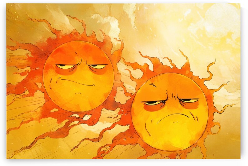 Two Grumpy Suns by Matthias Hauser