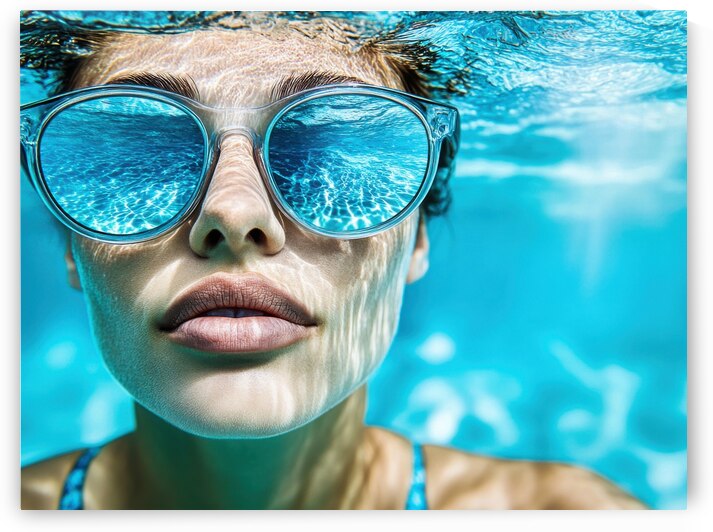 Woman under water - Cool Poolside Elegance by Matthias Hauser