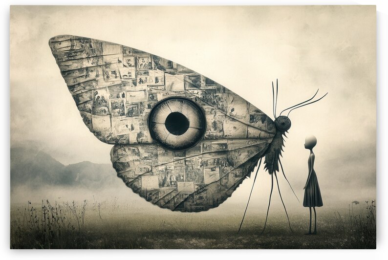 The Watcher - Surreal Butterfly by Matthias Hauser