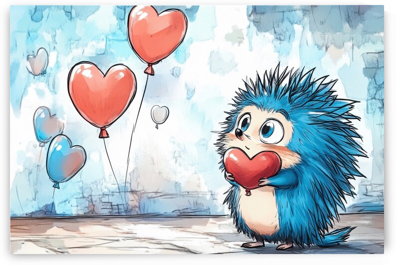 Hedgehogs Heartfelt Hug by Matthias Hauser