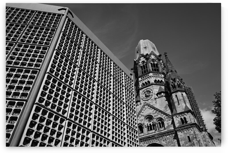 Kaiser Wilhelm Memorial Church in Berlin Black and White by Matthias Hauser