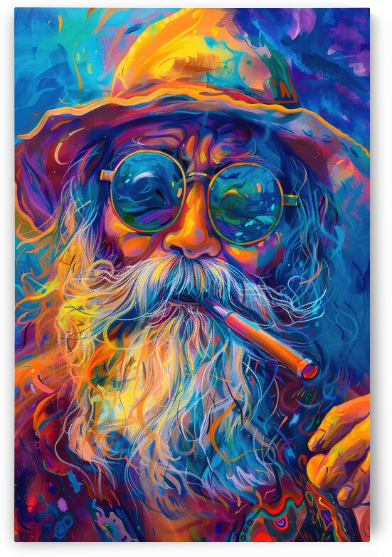 Happy Psychedelic Hippie 01 by Matthias Hauser