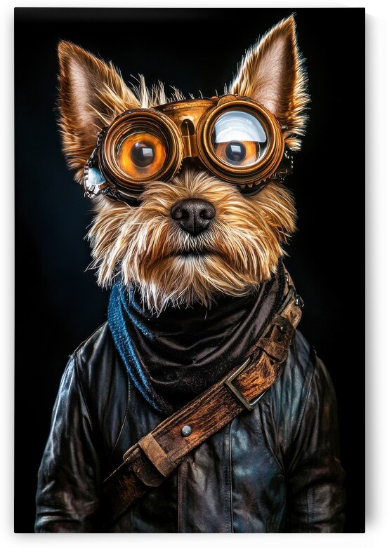 Steampunk Terrier - Adventurous Dog by Matthias Hauser