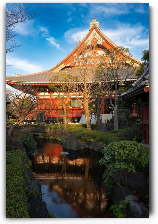 Asakusa Serenity - Reflection of Senso-ji Temple in Tokyo by Matthias Hauser