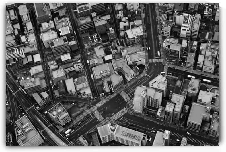 Urban Geometry - Aerial View of Tokyo by Matthias Hauser