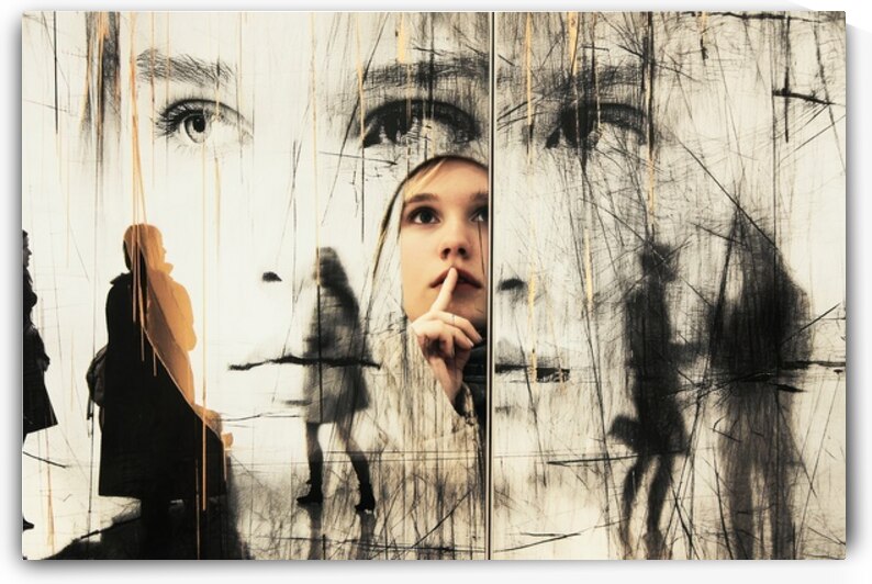 Silence Between Faces - Surreal Urban Reflection by Matthias Hauser