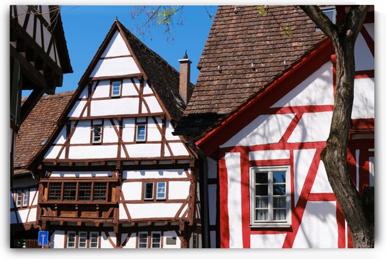 Colorful Half-Timbered Houses in Sindelfingen Germany by Matthias Hauser