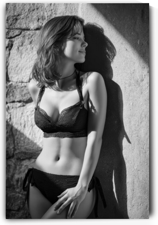 Elegant Woman in Lace Lingerie by Matthias Hauser