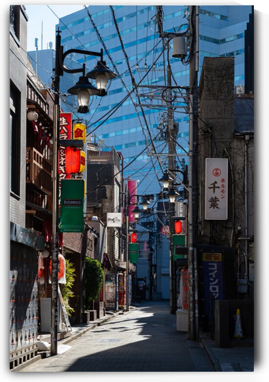 Tokyo Red Lantern Alley - Morning Light in Shibuya by Matthias Hauser
