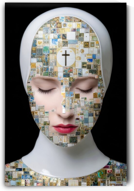 Mosaic Mind - Surreal Woman Portrait by Matthias Hauser