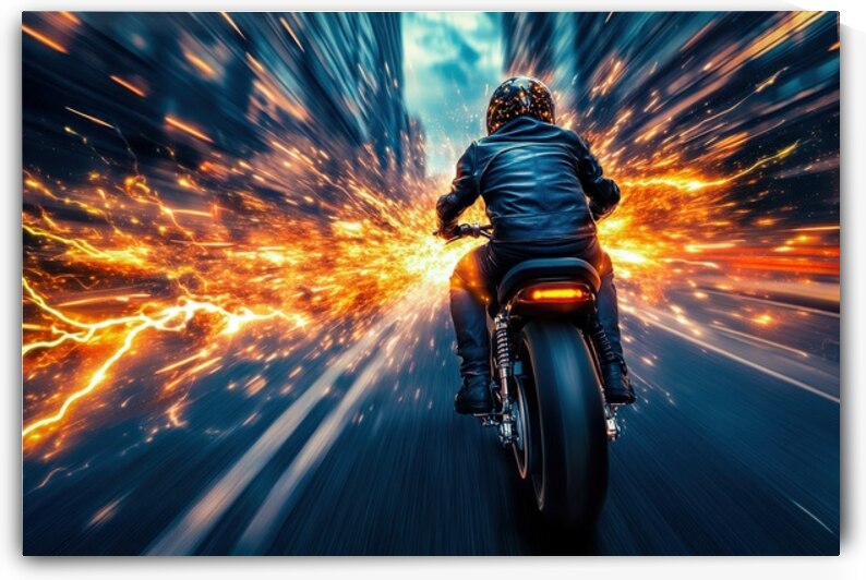 Futuristic Motorcycle Acceleration - Speed Burst Rider by Matthias Hauser