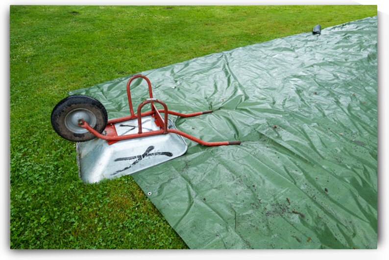 Wheelbarrow on Tarp - Insel Mainau Scene by Matthias Hauser