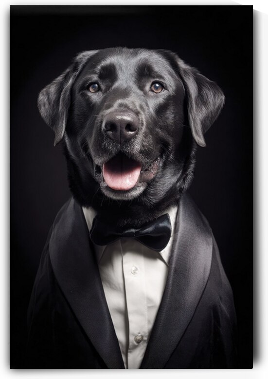 Well-Dressed Funny Labrador Dog by Matthias Hauser