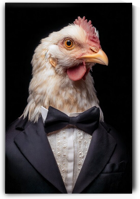 Funny and Elegant Well-Dressed Chicken by Matthias Hauser