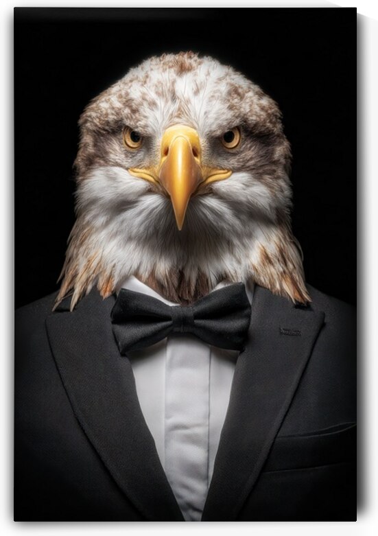 Well-Dressed Eagle - Majestic Bird Portrait by Matthias Hauser