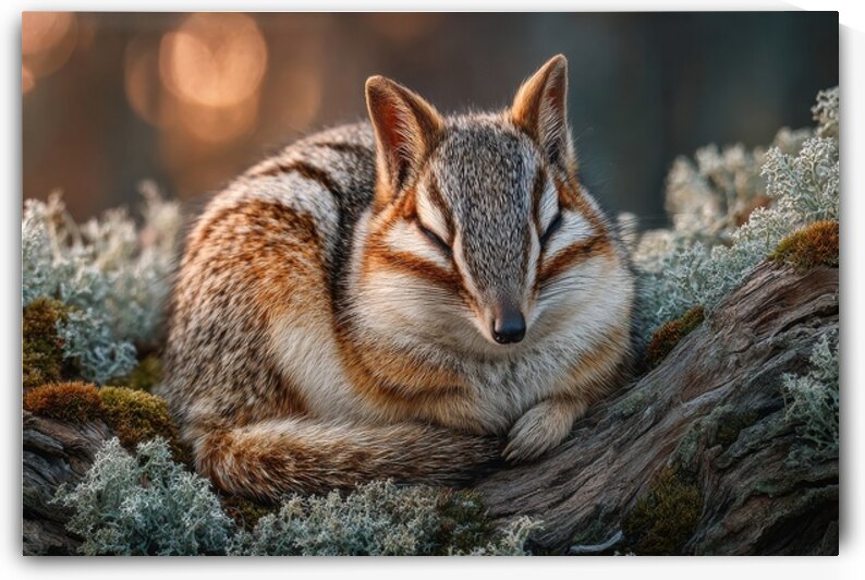 Sleepy Numbat in Mossy Forest Light by Matthias Hauser