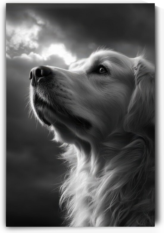 Golden Retriever Looking Toward the Light by Matthias Hauser