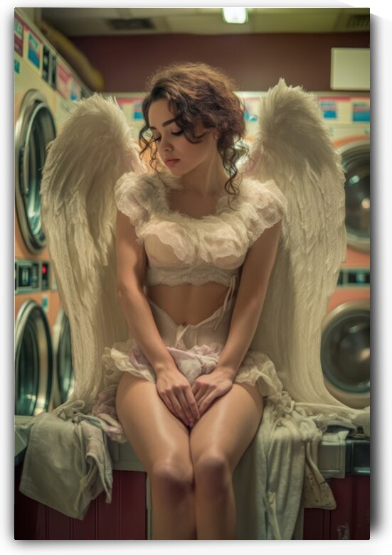 Laundromat Angel In Lace by Matthias Hauser