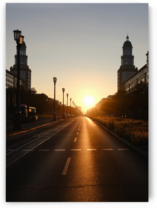 Berlin Friedrichshain Sunrise on Karl Marx Allee by Matthias Hauser