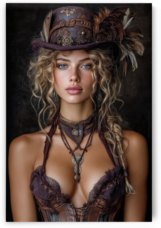 Beautiful Steampunk Woman Glamour Portrait by Matthias Hauser