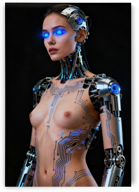 Futuristic Android Woman Cyborg by Matthias Hauser