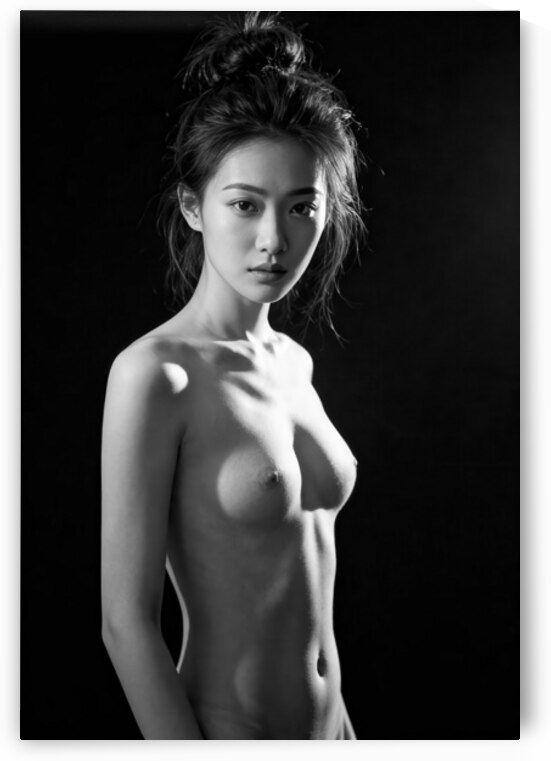 Black And White Nude Woman Studio Portrait by Matthias Hauser