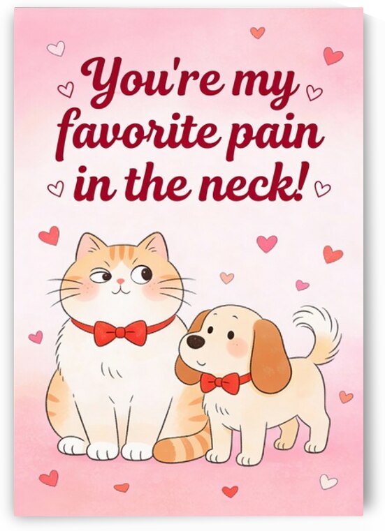 Funny Cat And Dog Valentine Quote by Matthias Hauser